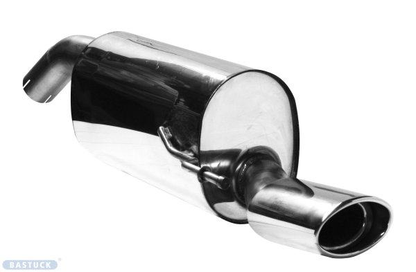 Bastuck Rear silencer with single tailpipe 1 x oval 120 x 80 mm - Opel Adam S