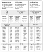 Bastuck Tube with insert - Opel Astra F 2,3 Convertible/Hatchback/Saloon / Opel Kadett E Cabrio/Hatchback