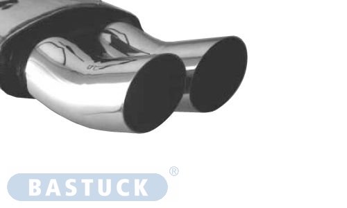 Bastuck Rear silencer DTM with double tailpipes 2 x Ø 76 mm - Opel Astra F 2,3 Hatchback / Opel Kadett E Cabrio/Hatchback