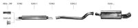 Bastuck Rear silencer with single tailpipe oval 153 x 95...