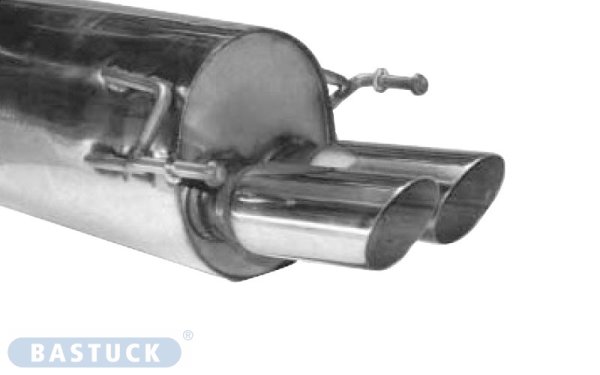 Bastuck Rear silencer with double tailpipes 2 x Ø 76 mm - Opel Astra G Convertible/Coupé/Saloon