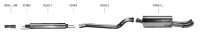 Bastuck Rear silencer with double tailpipes 2 x Ø 76 mm - Opel Astra G Convertible/Coupé/Saloon