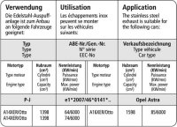 Bastuck Vorschalldämpfer - Opel Astra J Benziner (+GTC / ohne Caravan)