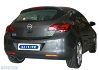 Bastuck Rear silencer with single tailpipe oval LH exit 120 x 80 mm - Opel Astra J (+GTC (+Turbo) / w/o Caravan)