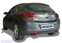 Bastuck Rear silencer with double tailpipe cut 20° with inward curl LH + RH exit 2 x Ø 76 mm - Opel Astra J (+GTC (+Turbo) / w/o Caravan)