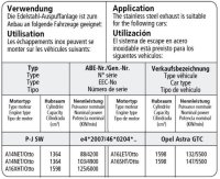 Bastuck Endschalldämpfer mit Einfach-Endrohr oval Ausgang LH + RH 120 x 80 mm - Opel Astra J (+GTC (+Turbo) / ohne Caravan)