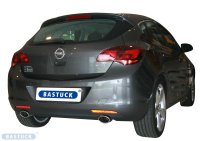 Bastuck Rear silencer with single tailpipe oval LH + RH exit 120 x 80 mm - Opel Astra J (+GTC (+Turbo) / w/o Caravan)