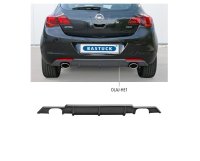 Bastuck Rear valance insert with cut out for 2 x single tailpipe LH + RH Black matt, ready to paint - Opel Astra J (+Turbo) (+Diesel / w/o Facelift)