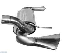 Bastuck Rear silencer with single tailpipe LH + RH - Opel...