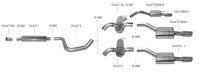 Bastuck Ersatzrohr für Mittelschalldämpfer Ausgang LH+RH - Opel Astra J Sports Tourer Turbo