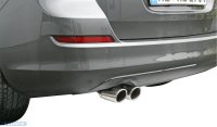 Bastuck Rear silencer with double tailpipe cut 20° with inward curl 2 x Ø 76 mm LH exit - Opel Astra J Sports Tourer Turbo