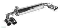Bastuck Rear silencer with double tailpipes LH + RH 2 x...