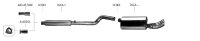 Bastuck Rear silencer with single tailpipe 1 x Ø 70 mm - Opel Corsa A