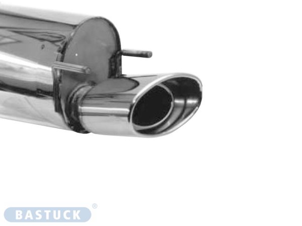 Bastuck Rear silencer with single tailpipe oval 153 x 95 mm - Opel Corsa B