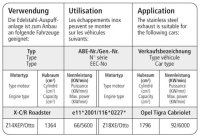 Bastuck Verbindungsrohr - Opel Corsa C / Opel Tigra Twin Top