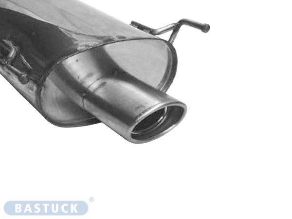 Bastuck Rear silencer with single tailpipe oval 120 x 80 mm - Opel Corsa C / Opel Tigra Twin Top