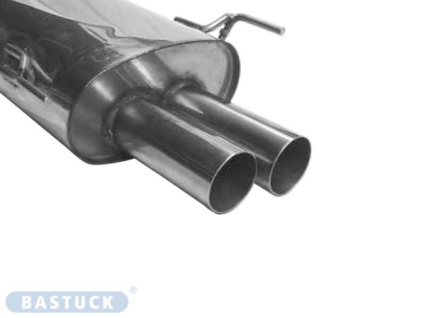 Bastuck Rear silencer with double tailpipes 2 x Ø 76 mm - Opel Corsa C / Opel Tigra Twin Top