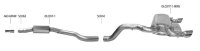 Bastuck Rear silencer with single tailpipe 1 x Ø 90 mm LH+RH cut 30° (RACE-Look) - 11+ Opel Corsa D Facelift Turbo incl. OPC Nürburgring Edition