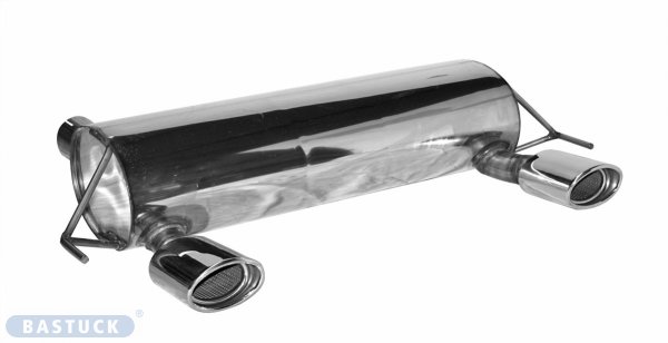 Bastuck Rear silencer with single tailpipe 1 x Oval 120 x 80 mm LH+RH - Opel Corsa D GSI