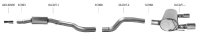 Bastuck Rear silencer with single tailpipe 1 x Oval 120 x 80 mm LH+RH - Opel Corsa D GSI