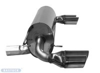 Bastuck Rear silencer with double tailpipes LH + RH 2 x Ø 76 mm with inward curl, cut 20° - Opel GT