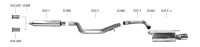 Bastuck Rear link pipe for 1 rear silencer - Opel Insignia A 2WD