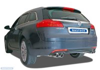 Bastuck Rear silencer with double tailpipes with inward curl 2 x Ø 76 mm RH - Opel Insignia A Estate