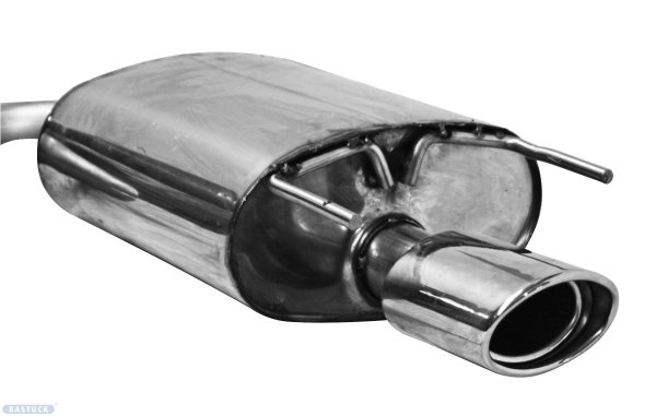 Bastuck Rear silencer with double tailpipes with inward curl 2 x Ø 76 mm LH - Opel Insignia A Saloon