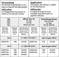 Bastuck Link pipe - Opel Insignia A (+OPC) 4WD