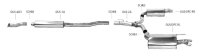 Bastuck Rear silencer with single tailpipe rhombus form 100 x 60 mm RH - right exit - Opel Insignia A OPC