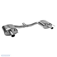 Bastuck Rear silencer LH+RH with 1x tailpipes Ø 63...