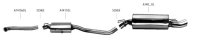 Bastuck Rear silencer with double tailpipes 2 x Ø 76 mm - Opel Omega B