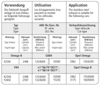 Bastuck Adapter Endschalldämpfer auf Serienanlage - Opel Omega B 6-Zylinder