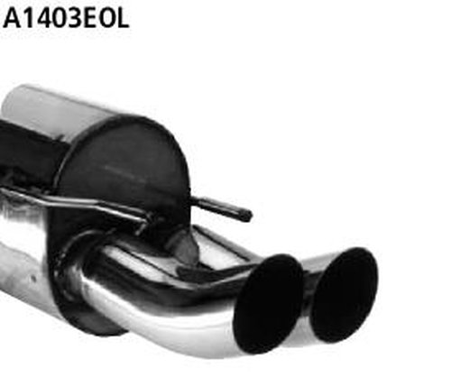 Bastuck Rear silencer with double tailpipes DTM 2 x Ø 76 mm - Opel Omega B Estate