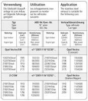 Bastuck Front silencer - Opel Signum / Opel Vectra C (+OPC)