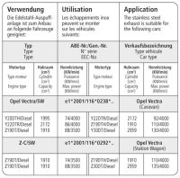 Bastuck Link pipe - Opel Signum / Opel Vectra C Estate