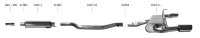 Bastuck Rear silencer with double tailpipes 2 x Ø 76 mm - Opel Signum