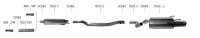 Bastuck Rear link pipe for 1 rear silencer - Opel Vectra C Saloon