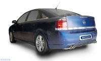 Bastuck Rear silencer with double tailpipes with inward curl LH 2 x Ø 76 mm - Opel Vectra C Saloon