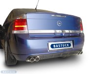 Bastuck Rear silencer with double tailpipes with inward curl LH 2 x Ø 76 mm - Opel Vectra C Saloon