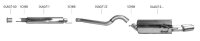 Bastuck Rear silencer with double tailpipes 2 x Ø 76 mm - Opel Zafira I OPC