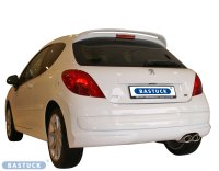 Bastuck Rear silencer with single tailpipe 1x Oval 120x80 mm, RH exit - Peugeot 207