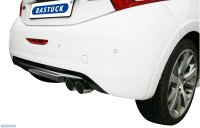 Bastuck Rear silencer RH with double tailpipe 2 x Ø 76 mm, cut 20° - Peugeot 208 1.6T THP (+GTI / Diesel HDI)