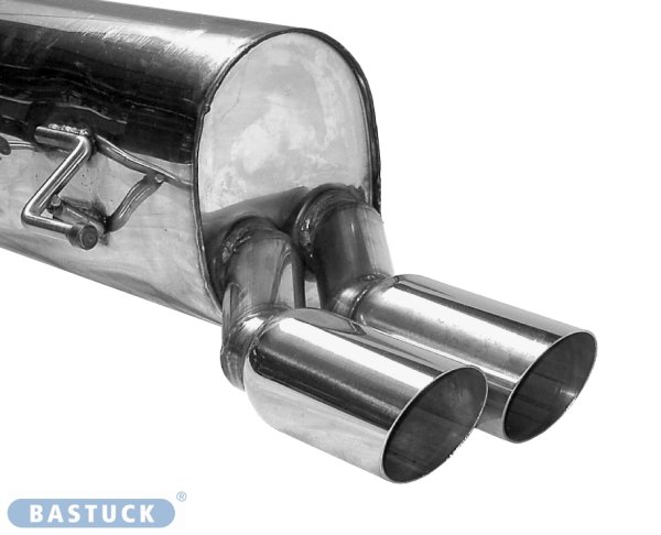 Bastuck Rear silencer with double tailpipes 2 x Ø 63 mm - Peugeot 307 Coupé-Cabrio