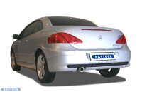 Bastuck Rear silencer with single tailpipe oval 120 x 80 mm - Peugeot 307 Coupé-Cabrio