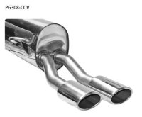 Bastuck Rear silencer with double tailpipe oval 110 x 70...