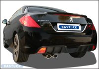 Bastuck Rear silencer with double tailpipe oval 110 x 70 mm - Peugeot 308 CC Coupé Cabrio (Petrol w/o Turbo)