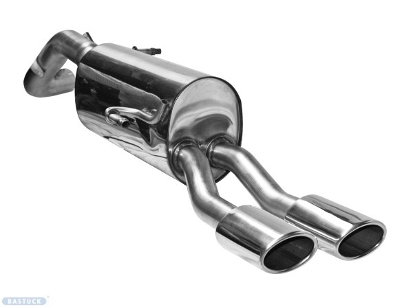 Bastuck Rear silencer with double tailpipe oval 110 x 70 mm - Peugeot 308 CC Coupé Cabrio (Petrol Turbo / Diesel)