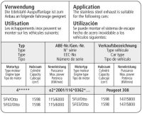 Bastuck Endschalldämpfer mit Doppel-Endrohr oval 110 x 70 mm - Peugeot 308 CC Coupé Cabrio (Benziner Turbo / Diesel)