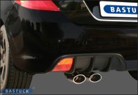 Bastuck Rear silencer with double tailpipe oval 110 x 70 mm - Peugeot 308 CC Coupé Cabrio (Petrol Turbo / Diesel)